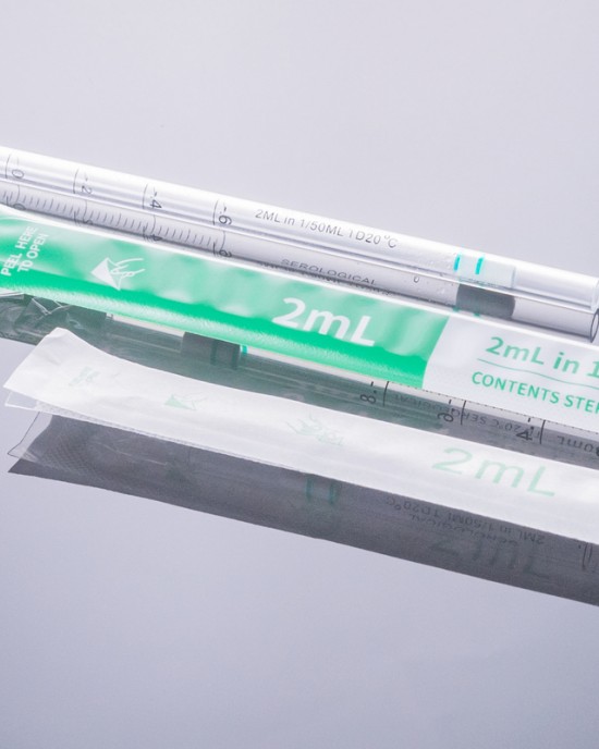 Disposable Sterile Polystyrene Serological Pipet, 2mL (200 pcs, individually packaged)