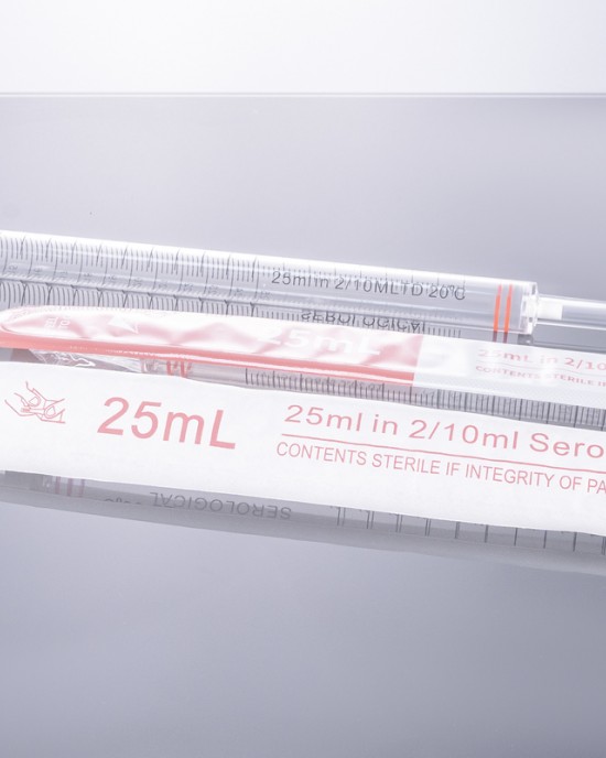 Disposable Sterile Polystyrene Serological Pipet, 25mL (200 pcs, individually packaged)