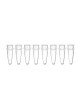 0.2 mL 8-Strip PCR Tubes, Flat Cap, Clear (125 pcs)