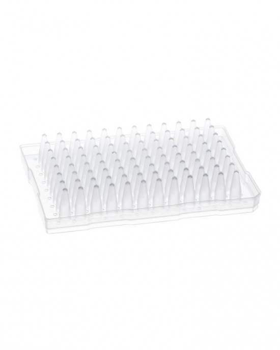 96-Well PCR Plates, 0.2 mL, Semi-Skirted, Clear, ABI-Compatible (50 pcs)