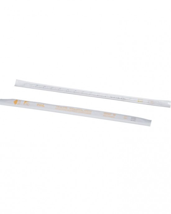 Disposable Sterile Polystyrene Serological Pipettes, 1mL (200pcs, individually packaged)