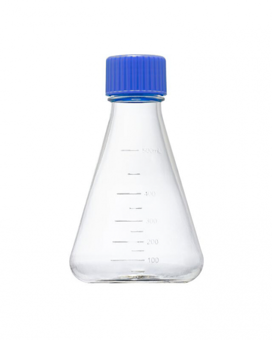 500 mL Erlenmeyer Flasks, Flat Bottom, Vented Cap (25 pcs)