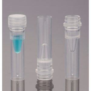 0.5 mL Microcentrifuge Tubes, Screw Cap, Clear Tube / Clear Cap (100 pcs)