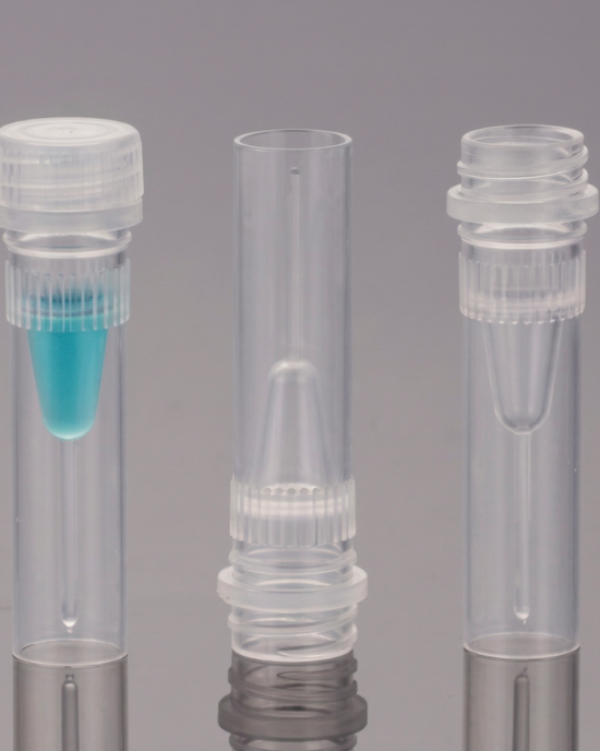 0.5 mL Microcentrifuge Tubes, Screw Cap, Clear Tube / Clear Cap (100 pcs)