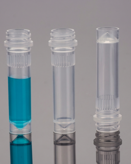2.0 mL Microcentrifuge Tubes, Screw Cap, Clear Tube / Clear Cap (100 pcs)