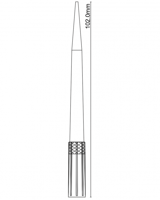1000 μL Universal Pipette Tips, Racked, Filtered, Extended (96 tips x 50 racks, 4,800 tips)