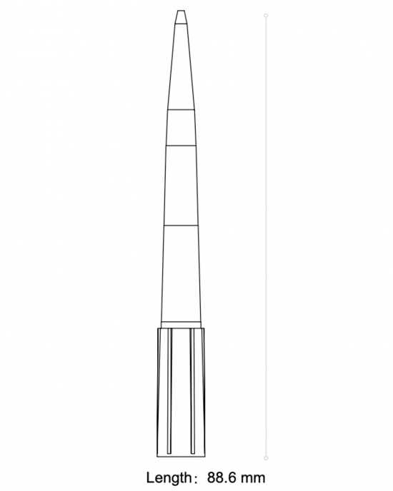 1000 μL Universal Pipette Tips, Racked (96 tips x 50 racks, 4,800 tips)