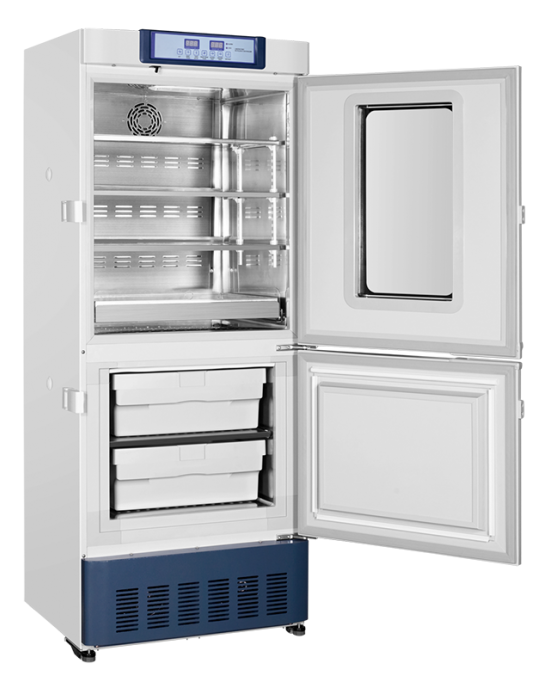 Pharmacy Combined Freezer (100L/3.53cf, 1 fixed shelf) and Refrigerator (200L/7.06cf, 3 adjustable shelves) (115V) Pharmacy Combined Freezer (100L/3.53cf, 1 fixed shelf) and Refrigerator (200L/7.06cf, 3 adjustable shelves) (115V)