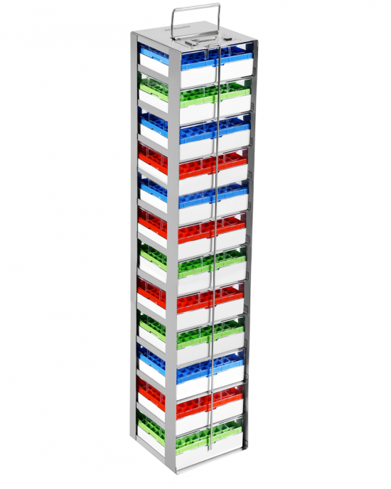 Chest-Type ULT freezer racks, 12 boxes