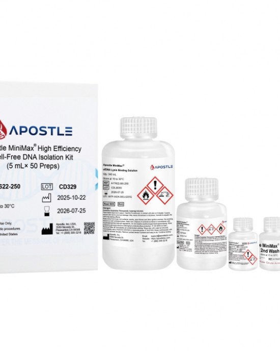 Apostle MiniMax® High Efficiency Cell-Free DNA Isolation Kit (Standard Edition) (5 mL × 50 preps)