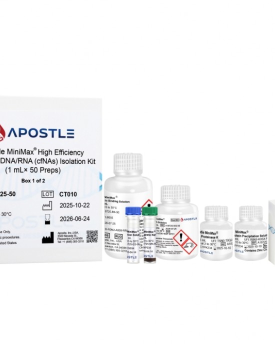 Apostle MiniMax® High Efficiency Cell-Free DNA/RNA (cfNAs) Isolation Kit (1 mL × 50 preps)
