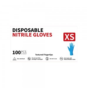 Powder-Free Nitrile Exam Gloves, Iris Blue, XS (Pack of 100)